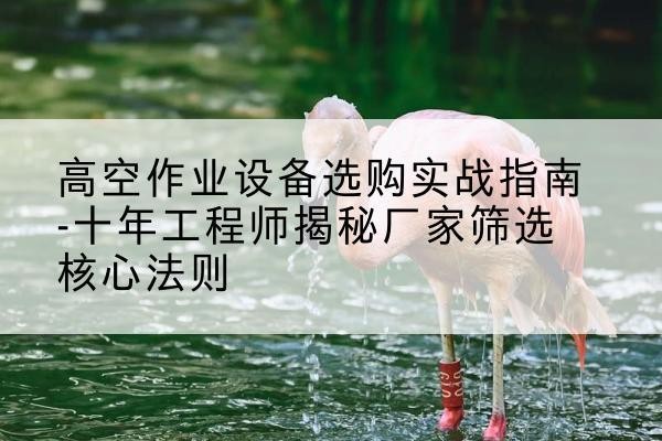 鹤城剪叉式升降机厂家-高空作业设备选购实战指南-十年工程师揭秘厂家筛选核心法则