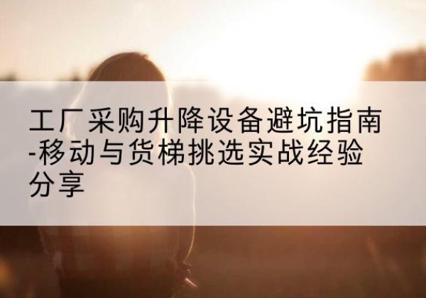 鹤城移动式升降机怎么选-工厂采购升降设备避坑指南-移动与货梯挑选实战经验分享