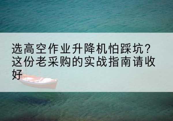 鹤城高空作业升降机厂家推荐-选高空作业升降机怕踩坑？这份老采购的实战指南请收好